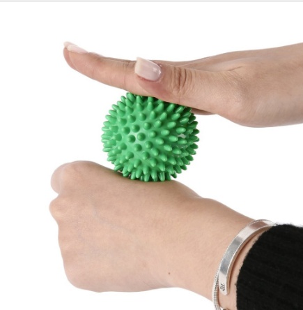 Hard hand holding thorn ball