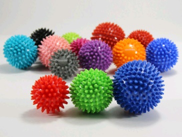 Hard hand holding thorn ball
